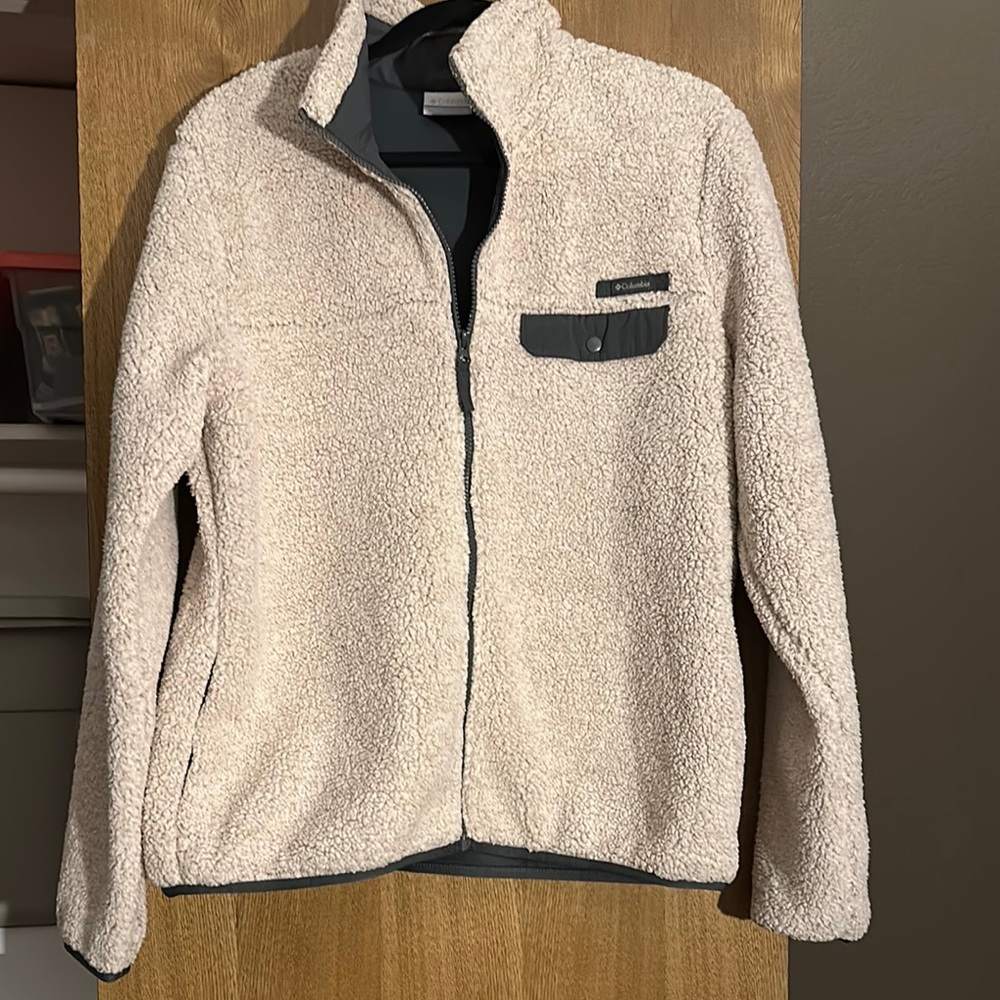 Columbia Cream Sherpa Fleece Jacket